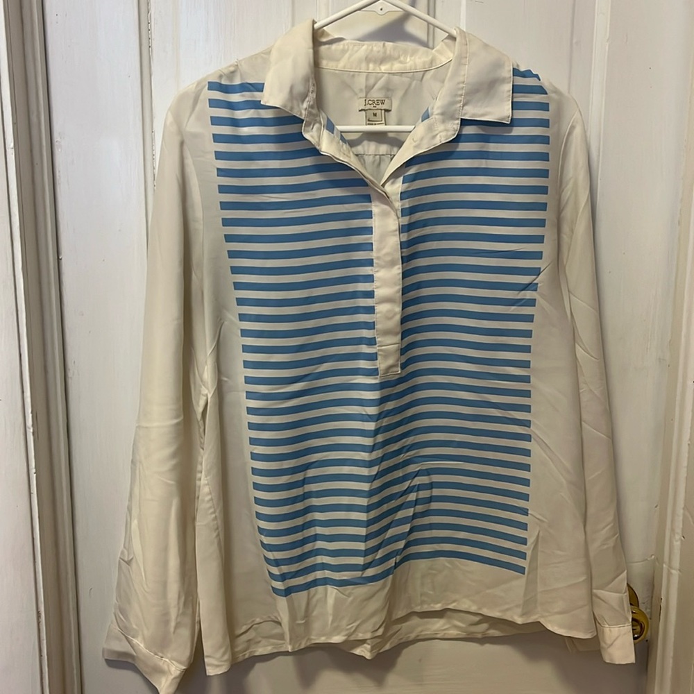 J.Crew Factory Striped Popover Button Down